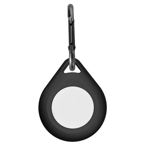 Silikonikotelo karbiinihaalla Apple AirTagille - musta