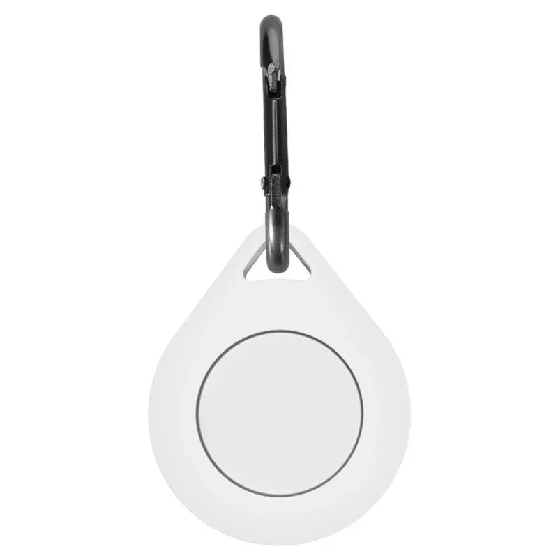 Silikonfodral med karbinhake för Apple AirTag - Vit - Action King