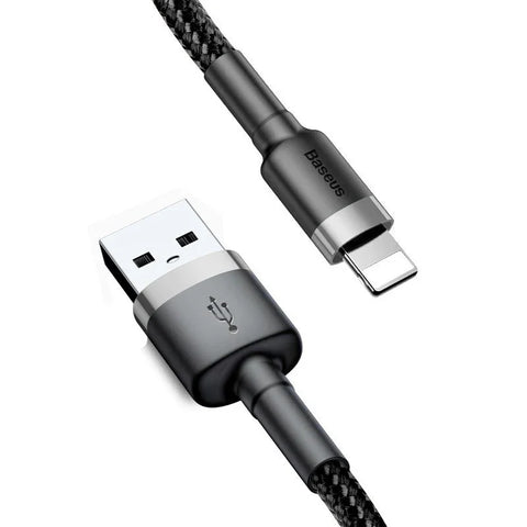 Baseus Cafule USB-A - Lightning Kabel, 2.4A, 0.5m - Svart