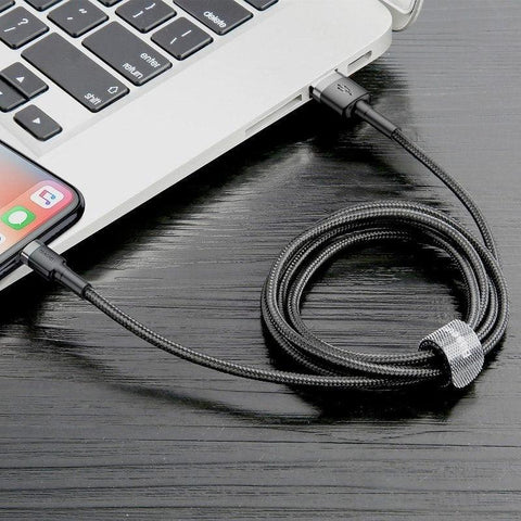 Baseus Cafule USB-A - Lightning Kabel, 2.4A, 0.5m - Svart