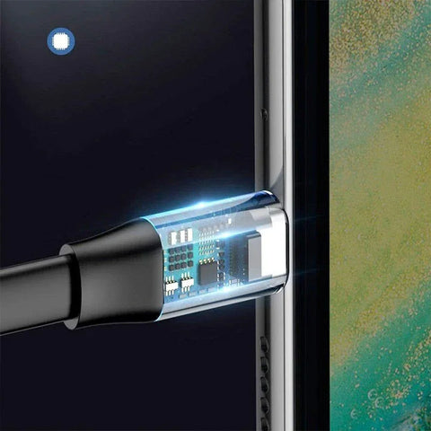 Baseus Simple HW Pikalatauskaapeli USB-A - USB-C -kaapeli, QC 3.0, 5A, 0.23m - Harmaa