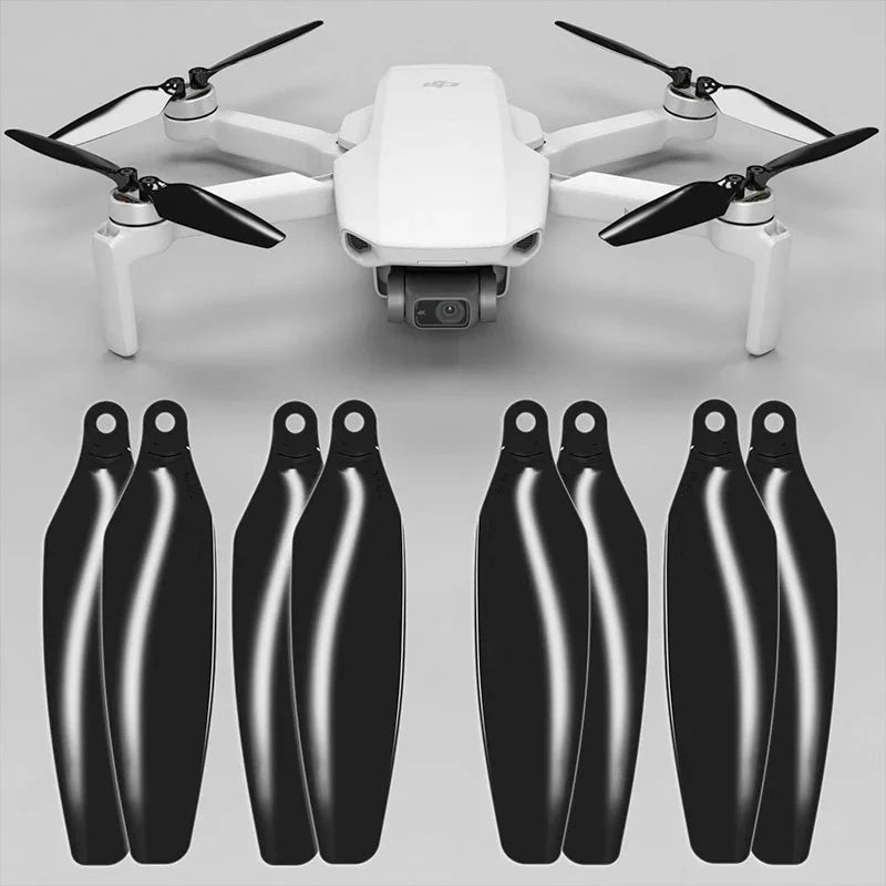Master Airscrew - DJI Mini 2 / SE / 4K Stealth Upgrade Propellers - Propeller till DJI Mini 2 / SE / 4K- Svart - Kit 4-Pack - Action King