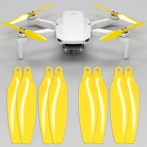 Master Airscrew - DJI Mini 2 / SE / 4K Stealth Upgrade -potkurit - Potkurit DJI Mini 2 / SE:lle - Keltainen - 4 kappaleen pakkaus