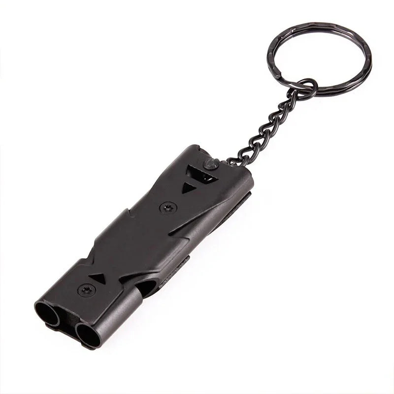 Visselpipa EDC VP-01 - 150dB - Stål - Dubbel - Nyckelring - Grå - Action King