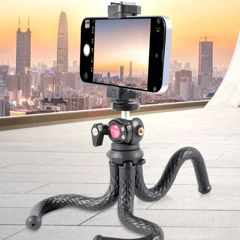 Ulanzi FT-01 Tripod flexibelt 360 grader kulledshuvud 1/4" skruv / Mobilhållare / Tillbehörssko - Bläckfisk - Action King