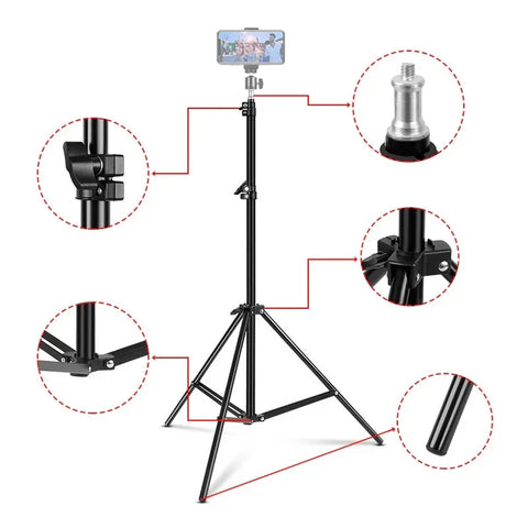 Kolmijalka / Jalusta LT 360° 1/4" ruuvilla - Alumiini 550-1600 mm