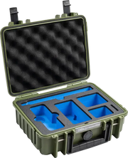 BW Outdoor Case Type 1000 i bronze grön, robust och vattentålig för säker transport av ömtålig utrustning.