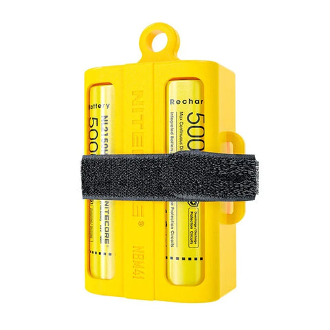 Nitecore NBM41 akkusäilytys 21700 / 18650 akuille - keltainen