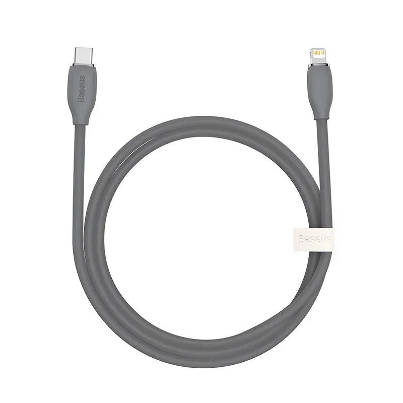 Baseus Jelly Cable USB-C - Lightning Kabel, Silikon, 20W, 1.2m - Grå - Action King