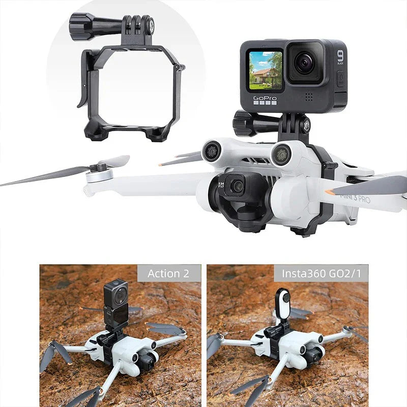 Fäste / hållare för kamera / tillbehör till DJI Mini 3 Pro - Ovansida - Action King
