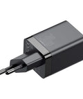 Baseus Super Si Pro Quick Charger - Väggladdare - Snabbladdare QC3.0 / PD 30W - 100-240V till USB - 2xUSB Typ A/C - Svart - Action King