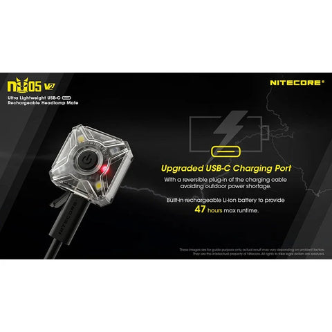 Nitecore NU05 V2 -otsalamppu Mate - 40lm