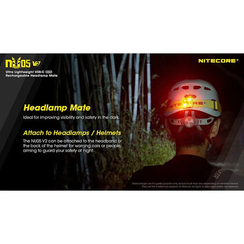 Nitecore NU05 V2 -otsalamppu Mate - 40lm