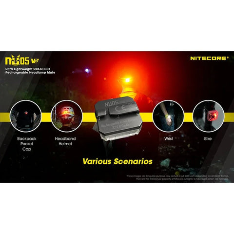 Nitecore NU05 V2 -otsalamppu Mate - 40lm