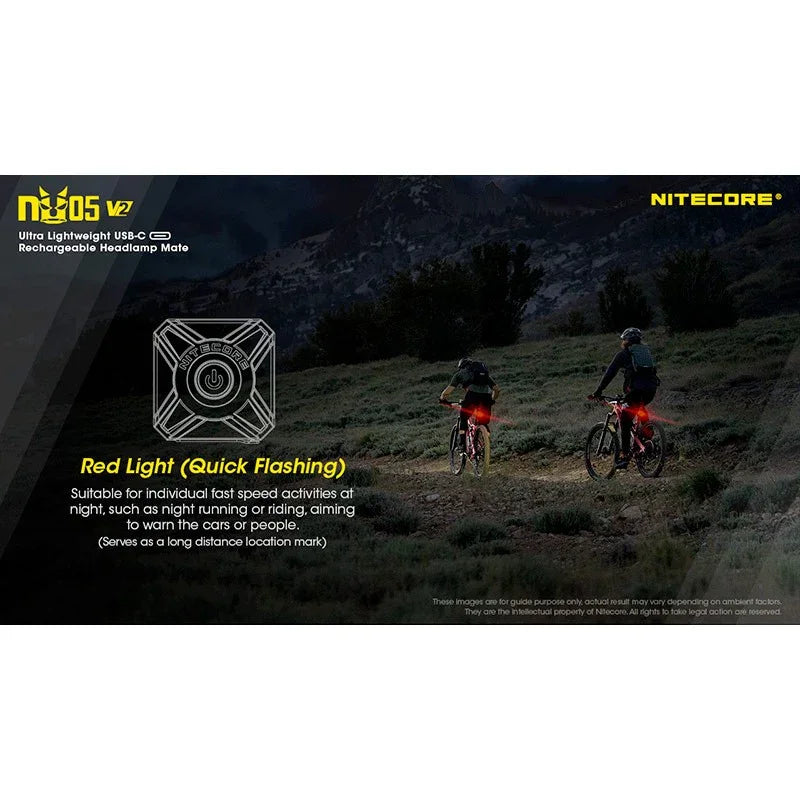 Nitecore NU05 V2 Headlamp Mate - 40lm - Action King