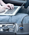 Baseus Particular Digital Display Car - Snabbladdare Bil QC4+ / PPS 65W - 2xUSB Typ A/C, Med Display - Grå - Action King