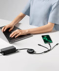 Baseus Bright Mirror 2 retractable cable 3-in-1, USB-C kabel 100W, 1.1m - Multi, USB-C / Lightning / MicroUSB - Action King