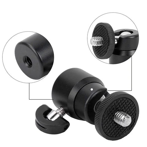 Pallonivelen kiinnike Mini 360°, 1/4" - alumiini
