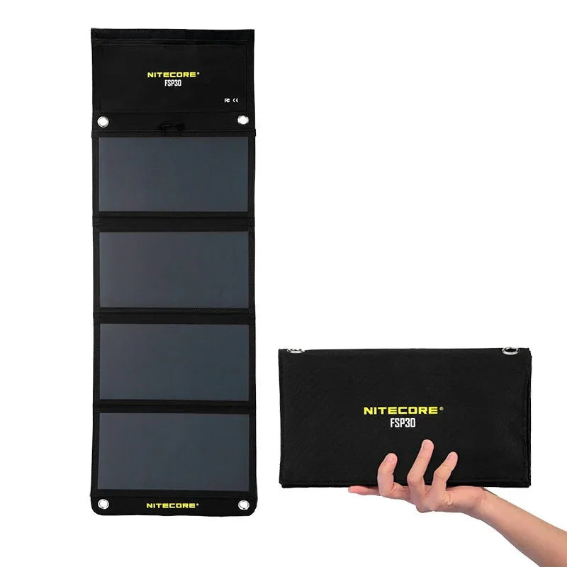 Nitecore FSP30 Foldable Solar Panel 30W - Ultra-Portabelt Solpanel 30W - Action King