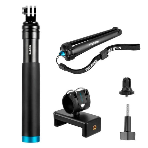 Telesin-jalusta - Selfiekeppi GoPro-kameralle ja matkapuhelinpidike - alumiinia 200-900 mm