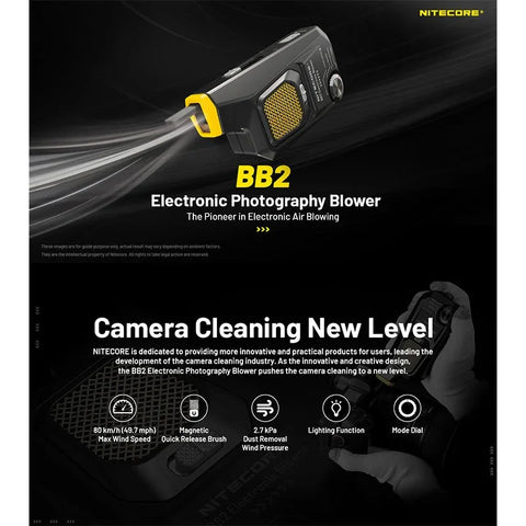 Nitecore BB2 - BlowerBaby GEN2 - Langaton pölynimuri, 7,2 Wh ladattava akku