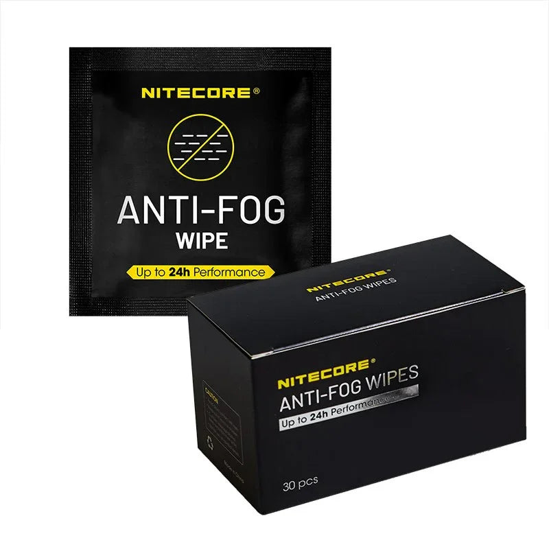 Nitecore Anti-Fog Wipes - Våtservetter / Rengöring mot imma - 30-pack - Action King