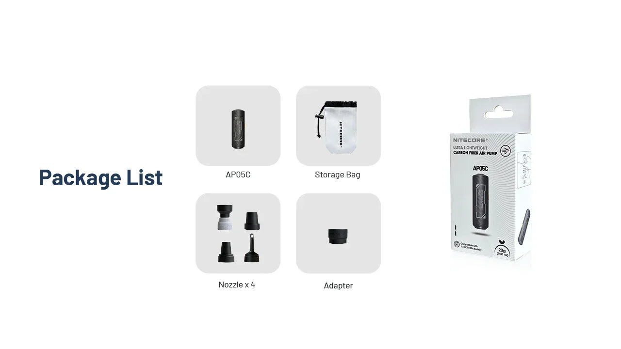 Nitecore AP05C Air pump - Action King