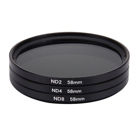 JUNESTAR Proffesional 58mm Lens Filter ND Filter Kits (ND2 + ND4 + ND8) for GoPro & Xiaomi Xiaoyi Yi & SJCAM Sport Action Camera - Action King