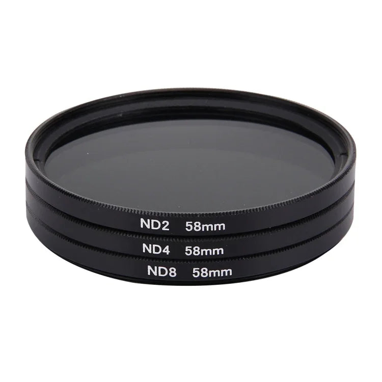 JUNESTAR Proffesional 58mm Lens Filter ND Filter Kits (ND2 + ND4 + ND8) for GoPro & Xiaomi Xiaoyi Yi & SJCAM Sport Action Camera - Action King