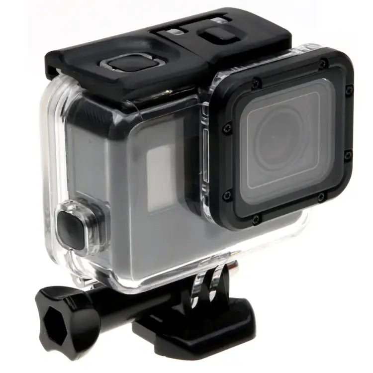 For GoPro HERO6 /5 Skeleton Housing Protective Case + Hollow Back Cover with Buckle Basic Mount & Screw, No Need to Disassemble Lens - Action King