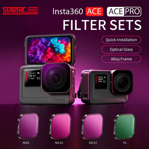 For Insta360 Ace / Ace Pro STARTRC 4 in 1 ND8 ND16 ND32 Camera Lens Filter - Action King