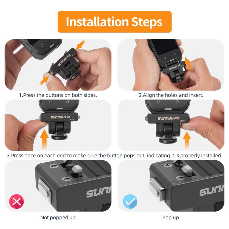 Sunnylife-pikakiinnitys - Sunnylife-magneettinen pikakiinnitys kameralle