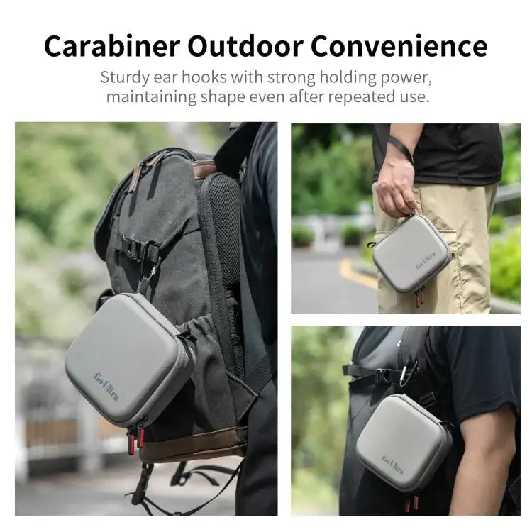 For Insta360 GO Ultra STARTRC Standard Portable Protective Box Diamond Texture PU Storage Bag - Action King