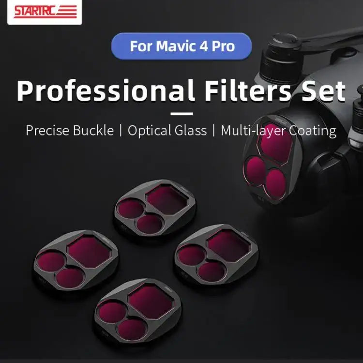 For DJI Mavic 4 Pro STARTRC 4 in 1 ND8 ND16 ND32 ND64 Lens Filter Kit - Action King