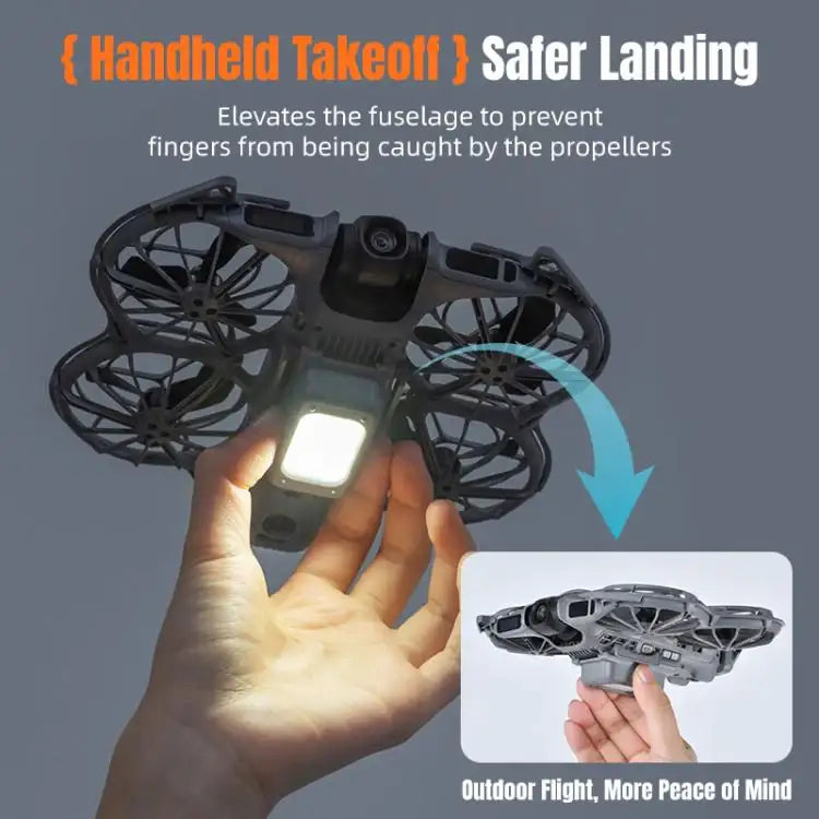 DJI Neo 2 STARTRC LED Light: Förhöjt landningsställ med belysning för säkra nattlandningar.