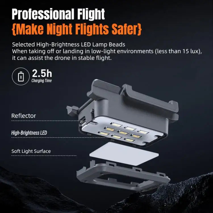 STARTRC LED Light Landningsställ för DJI Mini 3 Pro, förbättrar synlighet och säkerhet.