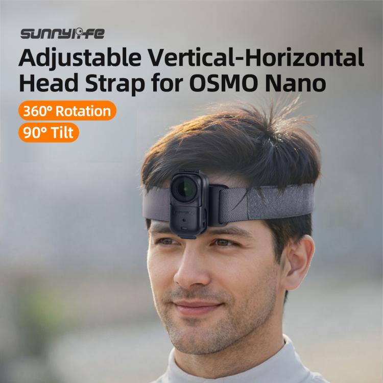 DJI Osmo Nano Sunnylife - Justerbar Huvudrem med 360 Rotation