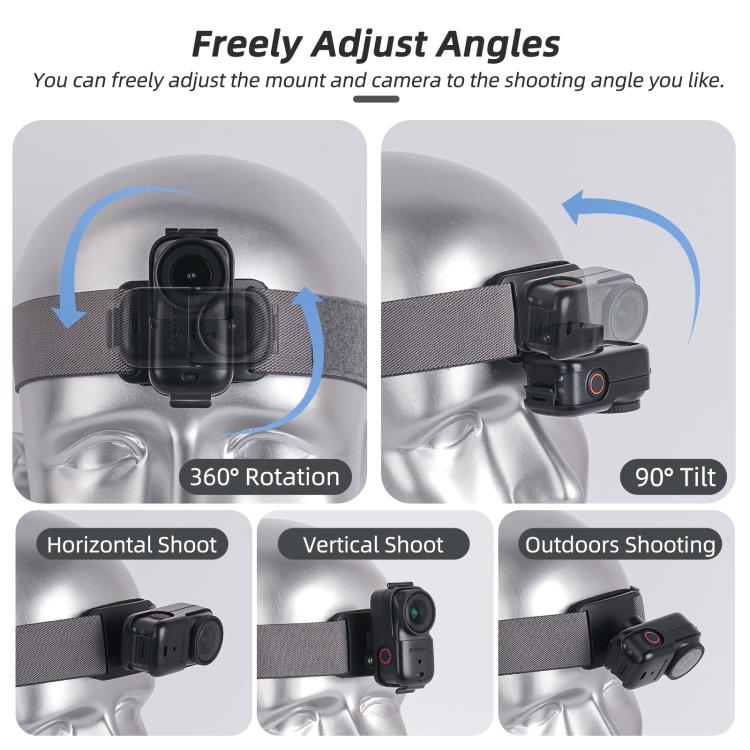 DJI Osmo Nano Sunnylife - säädettävä päähihna 360 asteen kiertomahdollisuudella