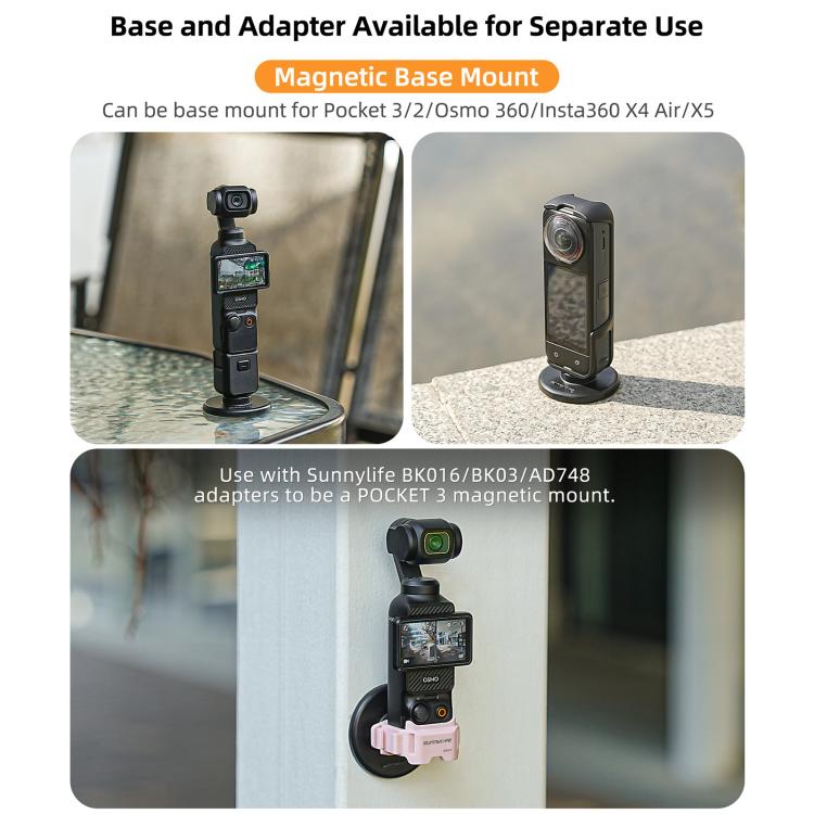 Sunnylife-magneettikiinnike DJI:lle, jossa 180° kallistus