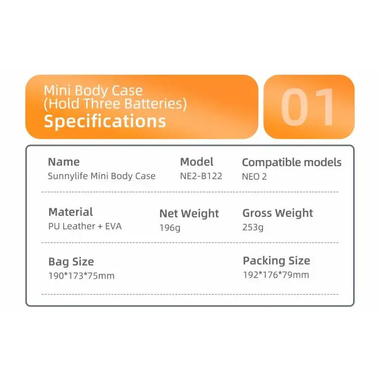 Svart förvaringsväska för DJI Neo 2 drönare, modell "väska till drönare neo", skyddar vid transport.