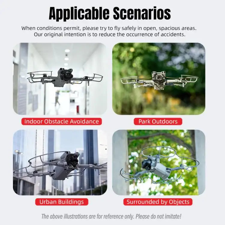 STARTRC DJI Mini 5 Pro: Skyddsring för drönare i svart plast som skyddar propellrar vid krasch.