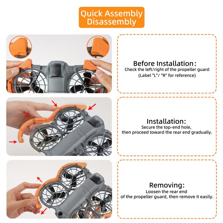 Värikkäät potkurisuojat DJI Neo -droonille