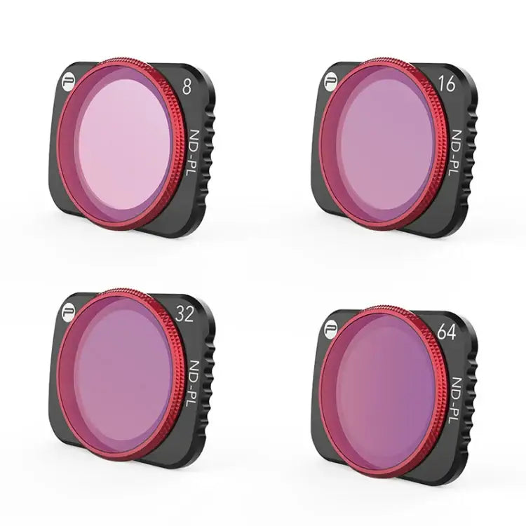 4 PCS PGYTECH P-16A-035 NDPL8 / 16 / 32 / 64 Lens Filter for DJI Mavic Air 2 Drone Accessories - Action King