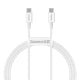 Baseus CATYS-B02 Superior Series 100W USB-C / Type-C to USB-C / Type-C Fast Charging Data Cable, Cable Length:1m(White)