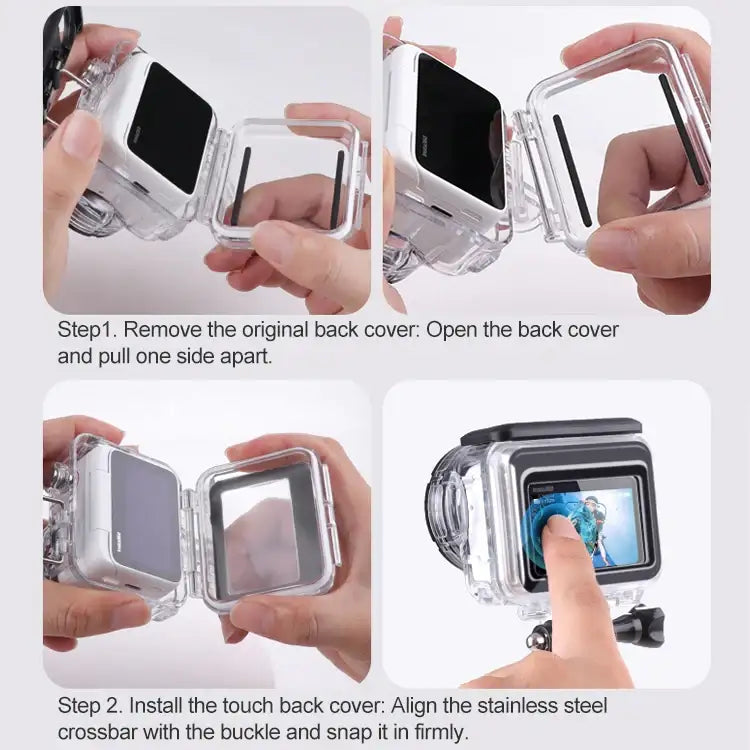 Underwater Waterproof Housing Case with Touch Back Cover - Action King