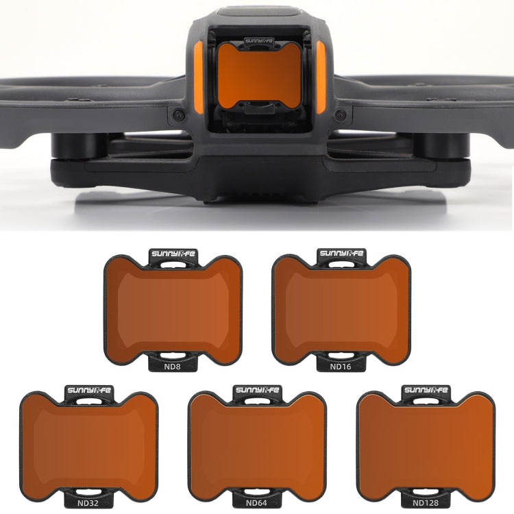 DJI Avata 2 Sunnylife -kameran linssisuodattimelle, MCUV, ND8, ND16, ND32, ND64, ND128, 4-in-1 ND8/16/32/64, 5-in-1 ND8/16/32/64/128, 4-in-1 MCUV ND8/16/32, 6-in-1 MCUV ND8/16/32/64/128