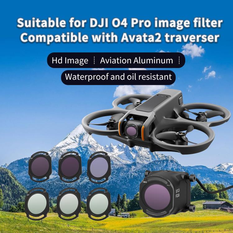 DJI O4 Air Unit Pro / Avata 2 JSR YB -sarjan kameran linssisuodatin, MCUV, CPL, ND8, ND16, ND32, ND64, ND256, ND8PL, ND16PL, ND32PL, ND64PL, NIGHT, STAR, MCUV x 2, MCUV x 3, 3 in 1 CPL ND8/16, 4 in 1 ND, 4 in 1 NDPL, 6 in 1 ND8-64 UV CPL...