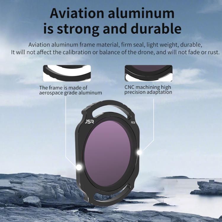DJI O4 Air Unit Pro / Avata 2 JSR YB -sarjan kameran linssisuodatin, MCUV, CPL, ND8, ND16, ND32, ND64, ND256, ND8PL, ND16PL, ND32PL, ND64PL, NIGHT, STAR, MCUV x 2, MCUV x 3, 3 in 1 CPL ND8/16, 4 in 1 ND, 4 in 1 NDPL, 6 in 1 ND8-64 UV CPL...