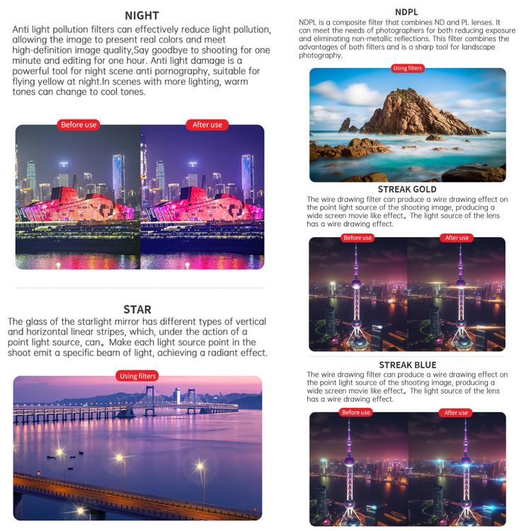 DJI O4 Air Unit Pro / Avata 2 JSR YB -sarjan kameran linssisuodatin, MCUV, CPL, ND8, ND16, ND32, ND64, ND256, ND8PL, ND16PL, ND32PL, ND64PL, NIGHT, STAR, MCUV x 2, MCUV x 3, 3 in 1 CPL ND8/16, 4 in 1 ND, 4 in 1 NDPL, 6 in 1 ND8-64 UV CPL...