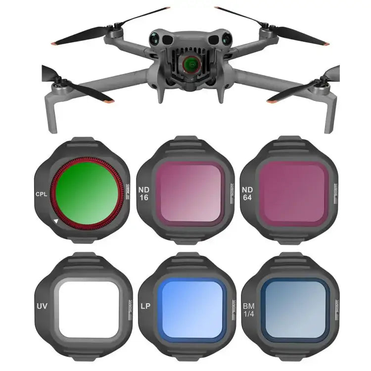 DJI Mini 5 Pro STARTRC -kameran linssisuodin, CPL, YÖ, 3-in-1 CPL ND16/64, 4-in-1 CPL ND8/32/128, 4-in-1 CPL ND16/64 YÖ, 6-in-1 Mixed-suodin